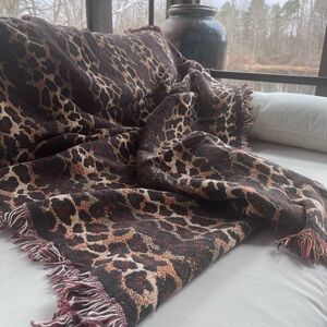 GOODWIN WEAVER 100% cotton animal print woven throw made in the USA